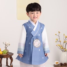 Iseolhanbok 50004 藍色道賢 韓服 上衣 + 背心 + 褲子 套裝