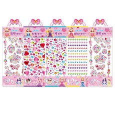 Happy Stella 寶石貼紙 花朵 + 愛心 + 星星 + 迷你 + 水鑽 套組, 洛伊視覺, 洛伊童趣