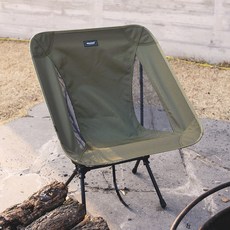어반사이드 선다우너 더블 프레임 릴렉스 경량폴딩 로우체어 캠핑의자, 카키, 1개