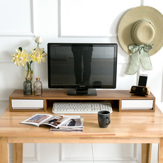 라망 서랍형 모니터 받침대, 월넛