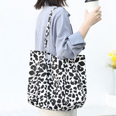 豹紋豹紋休閒帆布大日式堅固機場時尚環保袋