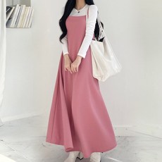 Borimam 飄逸細肩帶長版孕婦連身裙 Pp792