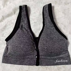 누구나 편안하게 입는 골지 단추 수유 브래지어