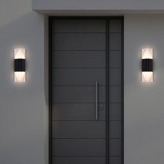 Meliving DS Sistar 三角雙頭 LED 10W 低頻閃壁燈, 黑色 + 燈泡色