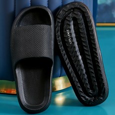 Life Lance EVA 靜音緩震室內拖鞋, 04 黑色, 1組