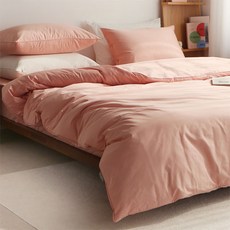 파코홈 굿메이드 60수 샤틴 홑겹 이불 커버, CORAL PINK