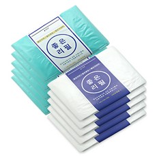 DAMOA 清潔垃圾袋補充包 250號 薄荷綠 5入+半透明款 5入, 1套, 20L