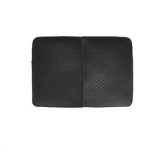 Moment貓咪防滑折疊式雙層氣墊沙墊, 黑色的