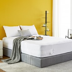 PROTECT-A-BED Allerzip Plus 35T 6面防水拉鍊式床墊套, 白色