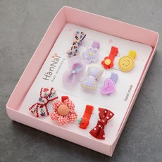 HanNal 女童用防滑綜合髮夾11件組禮盒