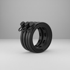 Apnalchangchang 多用途矽膠電線整理束帶, 黑色, 10個