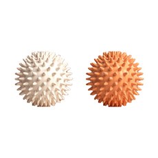 작지만 옹골찬 마사지 고슴도치 요가볼 2종 세트, 1세트, 아이보리 + 오렌지