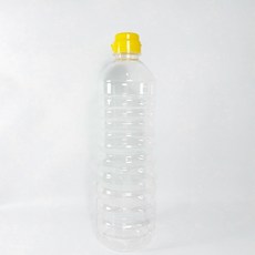 협구 원터치 간장용기 원형 페트병 1L x 98p + 노랑캡 98p 세트, 1세트