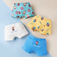 男童款Jisell愉快英雄遊戲四角內褲 4件組 P824