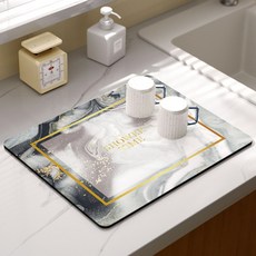 언헤브 주방 미끄럼방지 식기 건조 매트 1단, D 스타일4