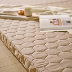 알뜨리 늘잠 3단 접이식 토퍼, 라이트베이지, 5cm