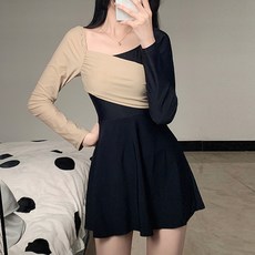 CocoDream 都會交叉長袖連身泳衣 H15