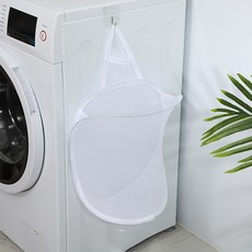 걸이형 접이식 빨래바구니, 화이트