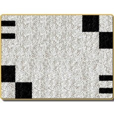 長方形地墊型DIY鉤針繡套組 中文版 白色印刷網格, NO_04, 1個