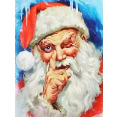 알로데 산타 클로스 크리스마스 선물 DIY 보석십자수 30 x 40 cm, NO 01, 1개