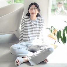 CocoDream 青少年學生款啦啦啦條紋長袖睡衣家居服套裝