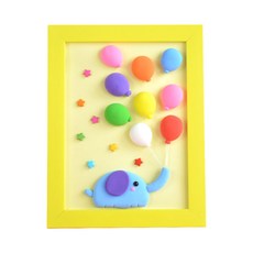 ADICO 粘土相框 DIY 製作氣球和大象, 混色