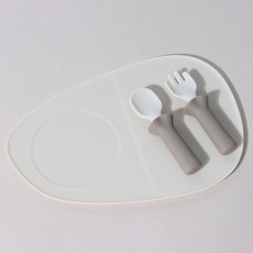 MODU'I BLUEMAMA Moodu孩子矽膠鵝卵石托盤, 乳霜