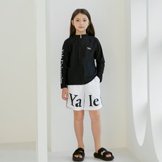YALE KIDS 兒童字母標誌拉鍊防磨衣上下套裝 YJCCRUD23093