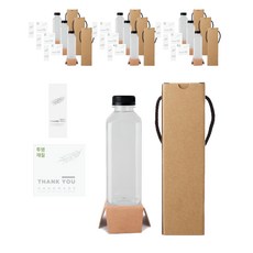 方形荷蘭PET容器500+黑帽+盒子+LB11M貼紙套組, 10組