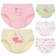 MRKIDS 女孩童棉質貓咪圖案三角內褲5件組