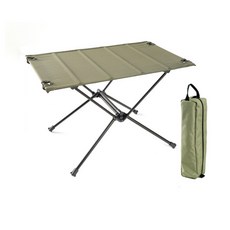 에이러블 아웃도어 캠핑 텐트 휴대용 접이식 테이블 B0191, 아미그린