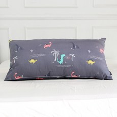 恐龍印花靠墊套 L號, 灰色的