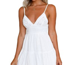 솔레일 여성용 걸리쉬 니트 비치웨어 원피스