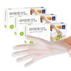 Home edition MYUNGJIN 輕便 TPE 衛生手套白色中號 100p, 3盒, 100枚