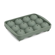 incoc 矽膠圓形製冰盒 12格, 1盒, 橄欖綠