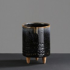 深色復古花瓶, 黑色的