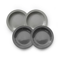 PRELUDE 圓形餐盤 14.7cm 灰色+竹炭灰, 1套, 板 4p