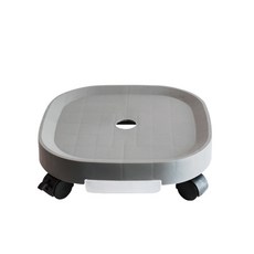 Blavy 方形帶輪花盆托盤, 灰色