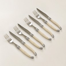 DALPAENGI LIVING Cuisine de Maman 拉奇歐勒西餐餐具組, 1套, 奶油白, 叉子 4p + 餐刀 4p