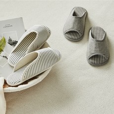 HANSSEM 日常居家拖鞋2件組, 1套, 象牙白 + 灰色