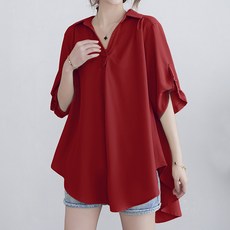 Queenis 女款日常雪紡襯衫