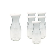 WECK 果汁型玻璃儲存瓶 290ml No.763 6入 + PE蓋 6入 組, 1套