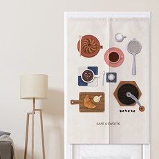 北歐風質感印花門簾 L115, 4型