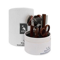 LIVING DUO 專業寵物木美容套裝 5件, 棕色的, 1套