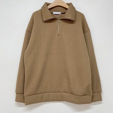 빼빼 여성용 골지 반집업 니트 티셔츠