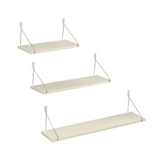 부스마켓 모던 침실 벽걸이 선반 3종 세트, 베이지