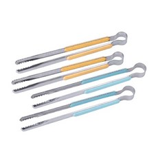 EULEVEN 有樂紛 不鏽鋼多功能餐食分菜烤肉夾4件組, 1組, 顏色隨機