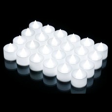 이디오 LED 티라이트 캔들 24p, 크림 오렌지