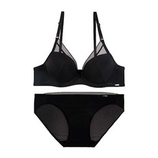 Yes 時尚網狀透氣內衣+內褲組