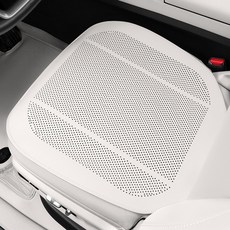 Ez2mk 簡約設計透氣打孔汽車前座坐墊 MS-1230, 奶油白, 1個